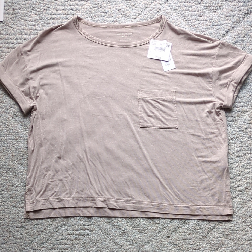 NWT American Eagle Soft and Sexy Oversized Short Sleeve Pocket Tee